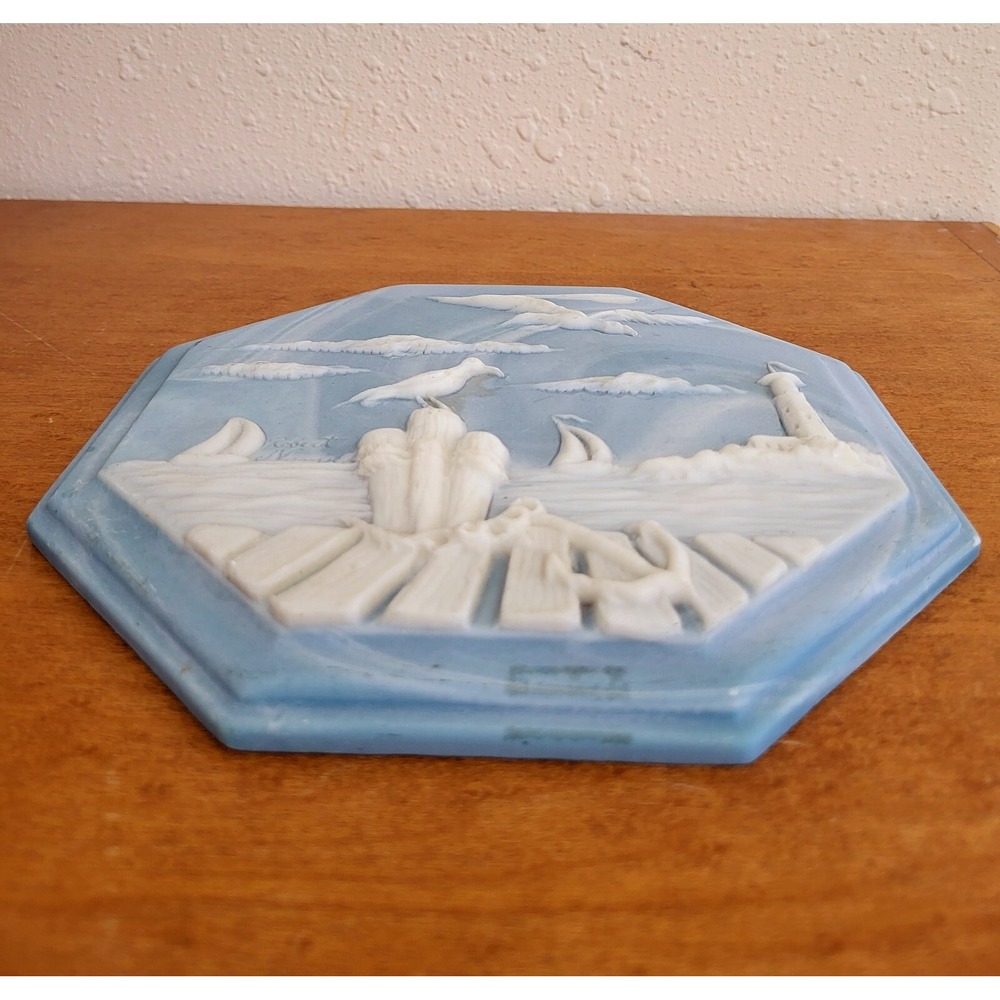 VTG ROBERT NEMITH Intl Designs Signed Incoley Stone Wall Plaque Art Decor 7.5" - Picture 7 of 7